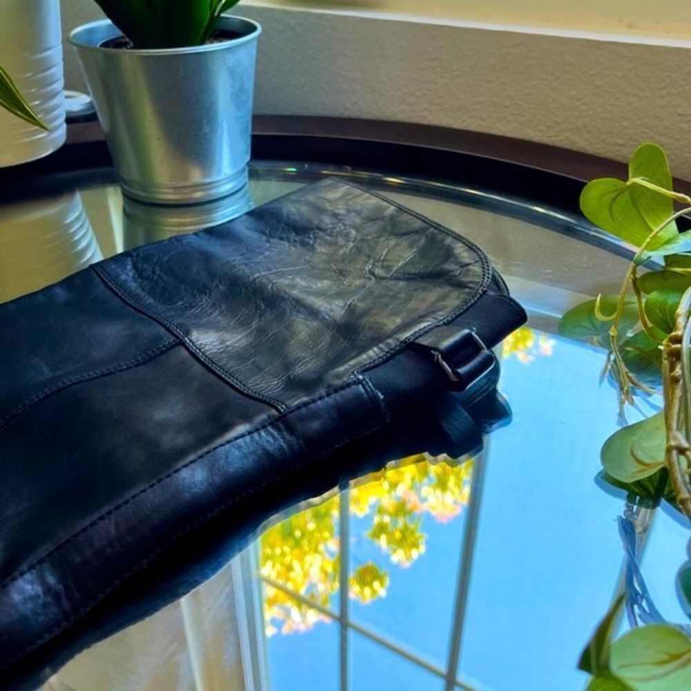 Dolce Vita High Rise Knee Heeled Boot Black Genuine Leather Over The Knee Size‌ - Picture 3 of 12